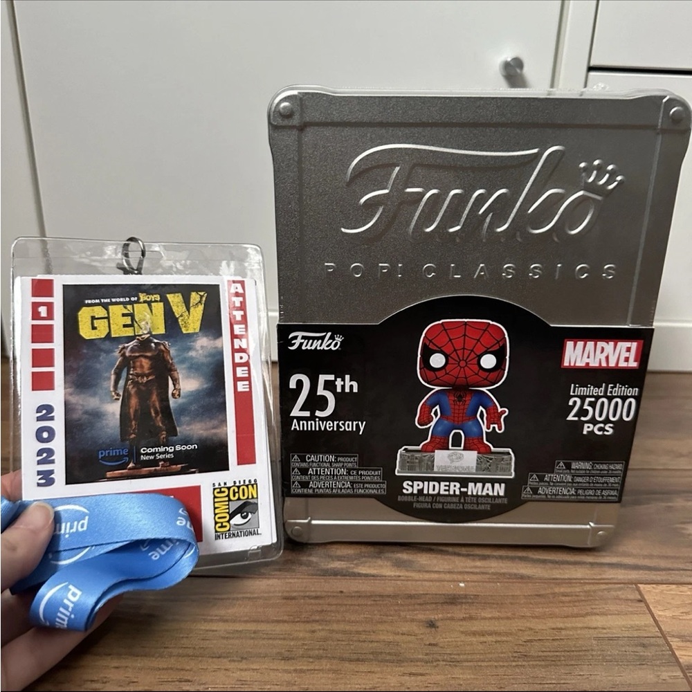 SDCC 2023 OFFICIAL STICKER FUNKO POP! CLASSICS SPIDER-MAN 25th ANNIVERSARY